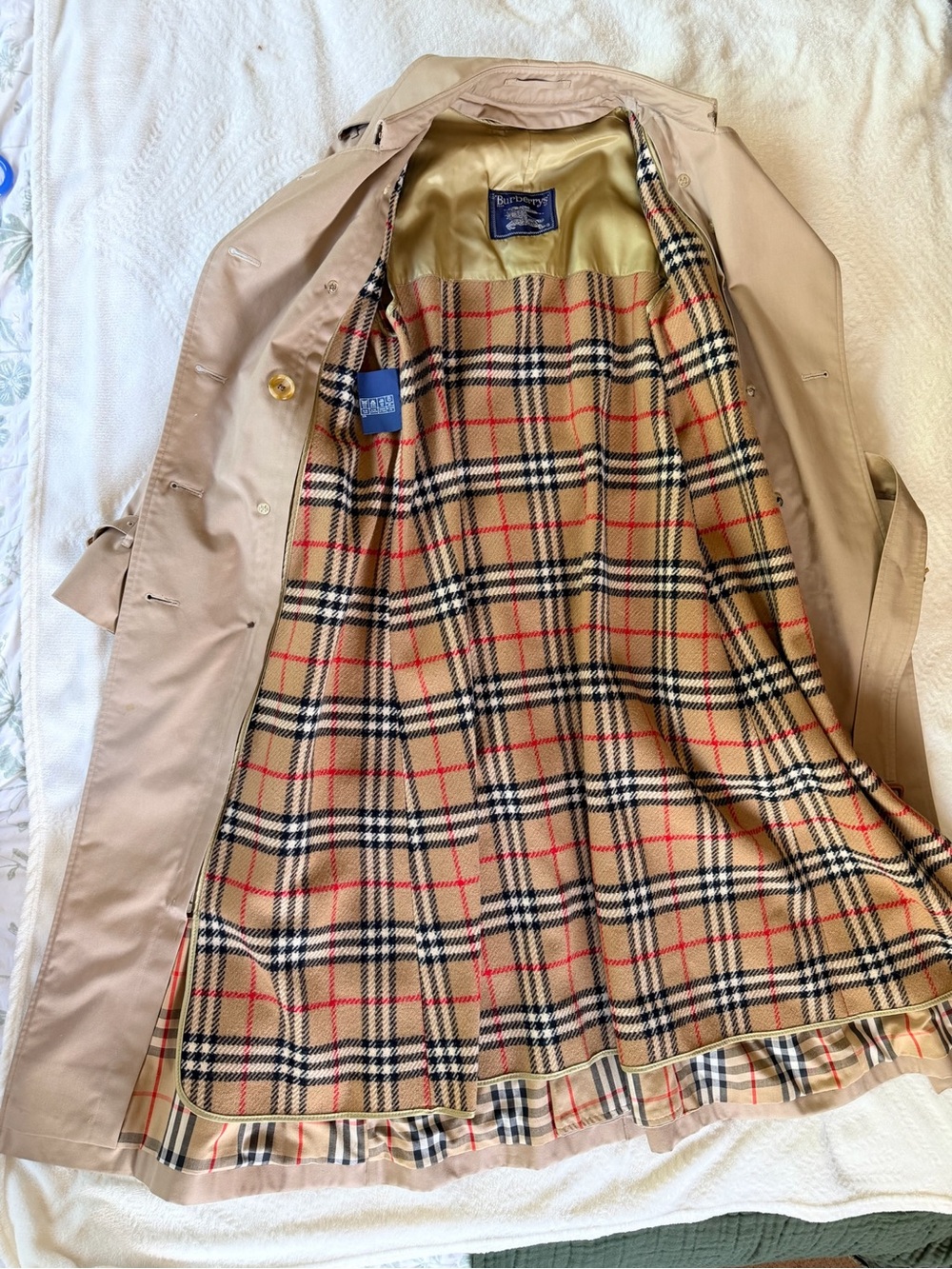 Vintage Burberrys Double Breasted Trench Coat Nova Check Wool Liner | 6 Long - Picture 5 of 13